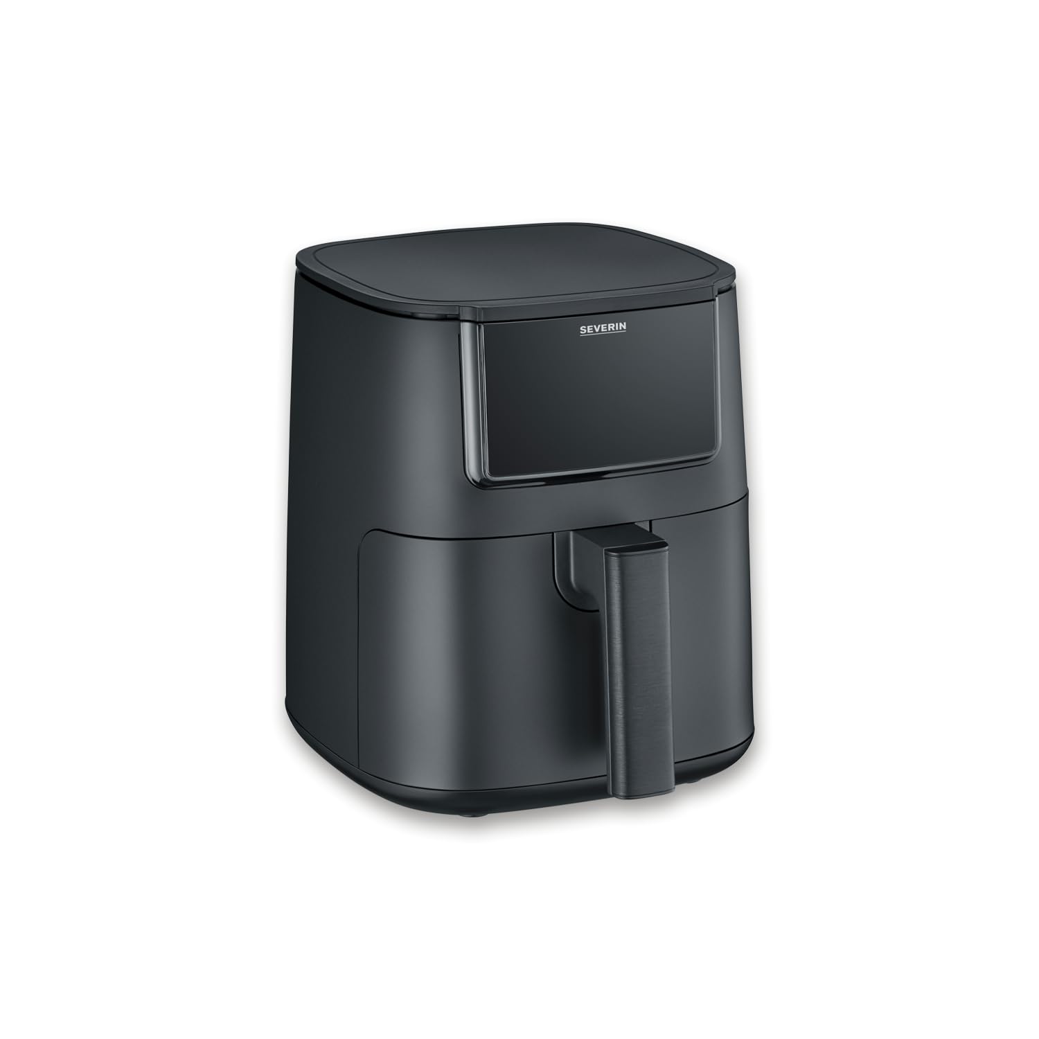 SEVERIN Freidora de aire FryLight Single, cocinado versátil, pantalla táctil, 8 programas automáticos, función de conservación del calor, 4L, revestimiento antiadherente, 1300W, negro, FR 2461