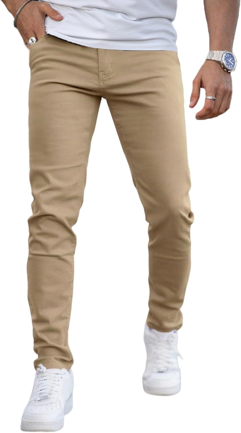 Gingtto Men's Ripped Jeans Slim Fit Skinny Stretch