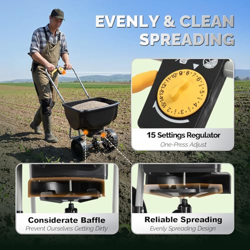 VINGLI 70lbs Pre-Assembled Spreader