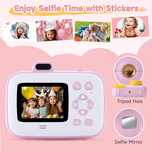 Yeehao DHC503-PINK Kids Camera Instant Print For Girls Boys Age 3-12 Kids Toys, 12Mp 1080P Kids Digital Cameras Christmas Birthday Gifts thumb #5