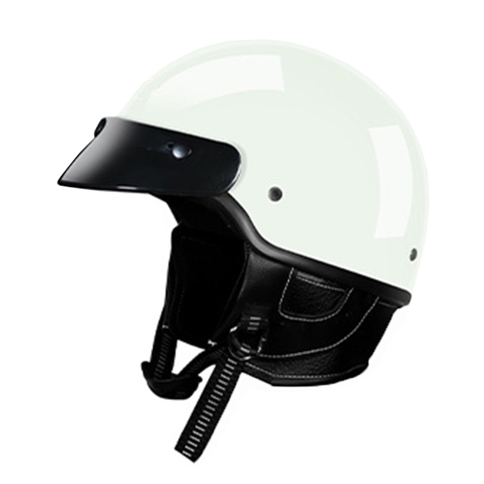 Casco de moto 3/4 visera integrada JATIBOSH medio casco retro unisex