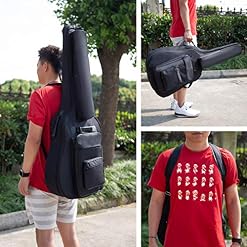 CAHAYA Housse de Guitare Gig Bag 6 Poches Avant étanches avec Pochette pour pupitre 8mm rembourré pour 40 41 Guitares… - Les Beatles, Paul McCartney, John Lennon, RIngo Starr, George Harrison CAHAYA Housse de Guitare Gig Bag 6 Poches Avant étanches avec Pochette pour pupitre 8mm rembourré pour 40 41 Guitares… – Image 6