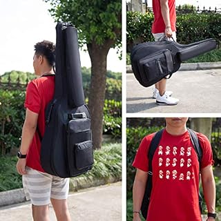 CAHAYA Housse de Guitare Gig Bag 6 Poches Avant étanches avec Pochette pour pupitre 8mm rembourré pour 40 41 Guitares… - Les Beatles, Paul McCartney, John Lennon, RIngo Starr, George Harrison CAHAYA Housse de Guitare Gig Bag 6 Poches Avant étanches avec Pochette pour pupitre 8mm rembourré pour 40 41 Guitares… – Image 6