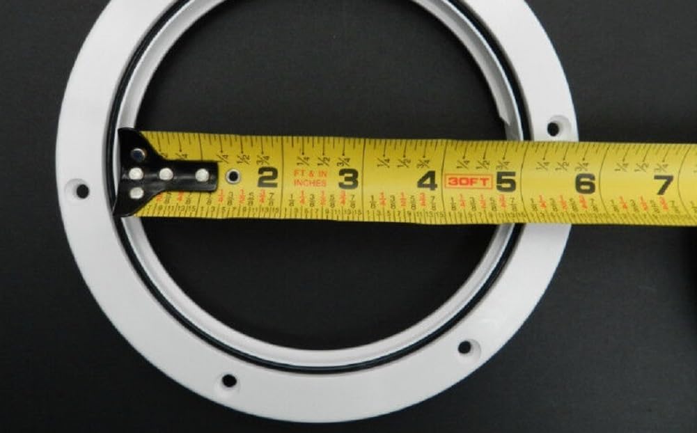 5" Round Access Hatch Cover Lid Boat Replacement, Screw Out Deck Plate, ABS Material - White