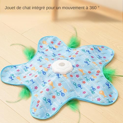 Balle interactive pour chat rechargeable avec stimulation mentale automatique
