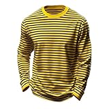 T-shirt unisexe à rayures - Manches longues - Col rond - Oversize - Carnaval - Streetwear ...