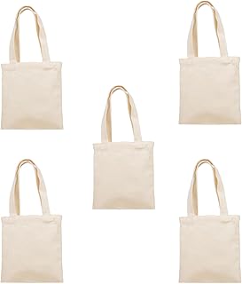 20*25cm,5つの本色ハンドバッグ、軽量、シンプルな大気、キャンバスの品質,トートバッグ 無地、土偶 エコバッグ