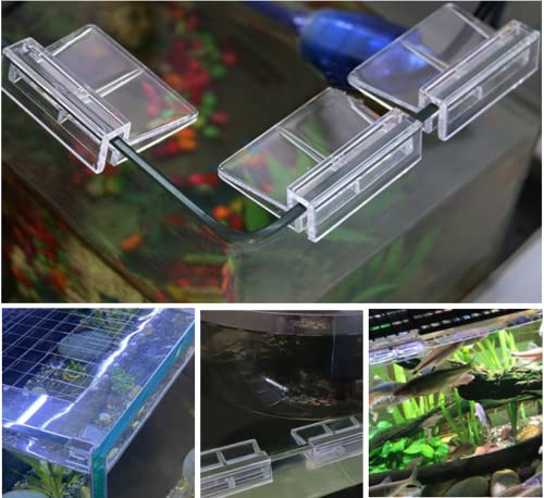 16pcs Aquarium Fish Tank Glass Cover Clip Support Holder,Clear Color Acrylic Fish Tanks Glass Cover Clip for Rimless… - Image 5