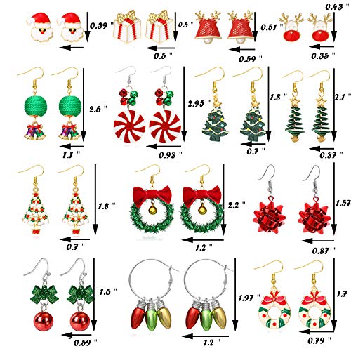 9/10/14/20 Pairs Christmas Earrings For Women Christmas Tree Bells Drop Dangle Earrings Holiday Earrings Xmas Jewelry… #TOP6