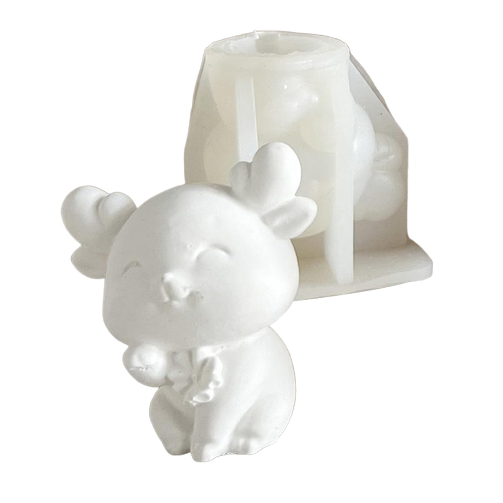 LiRRvb 3D Cartoon Animal Silicone Molds Baking Rabbits Chicken Plaster Castings Craft Supplies