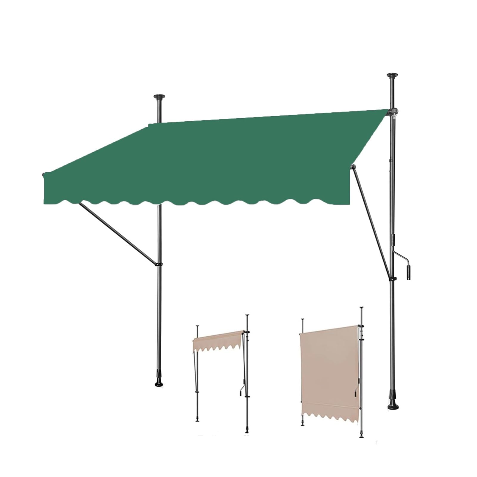 Auvent rétractable de terrasse imperméable pour stopper la chaleur sur le balcon