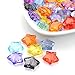 Craftdady 50Pcs Transparent Random Mixed Colors Tiny Acrylic Faceted Star Spacer Beads 14.5x15mm Pastel Candy Color Small Plastic Loose Beads with 1.5mm Hole for DIY Jewelry Making