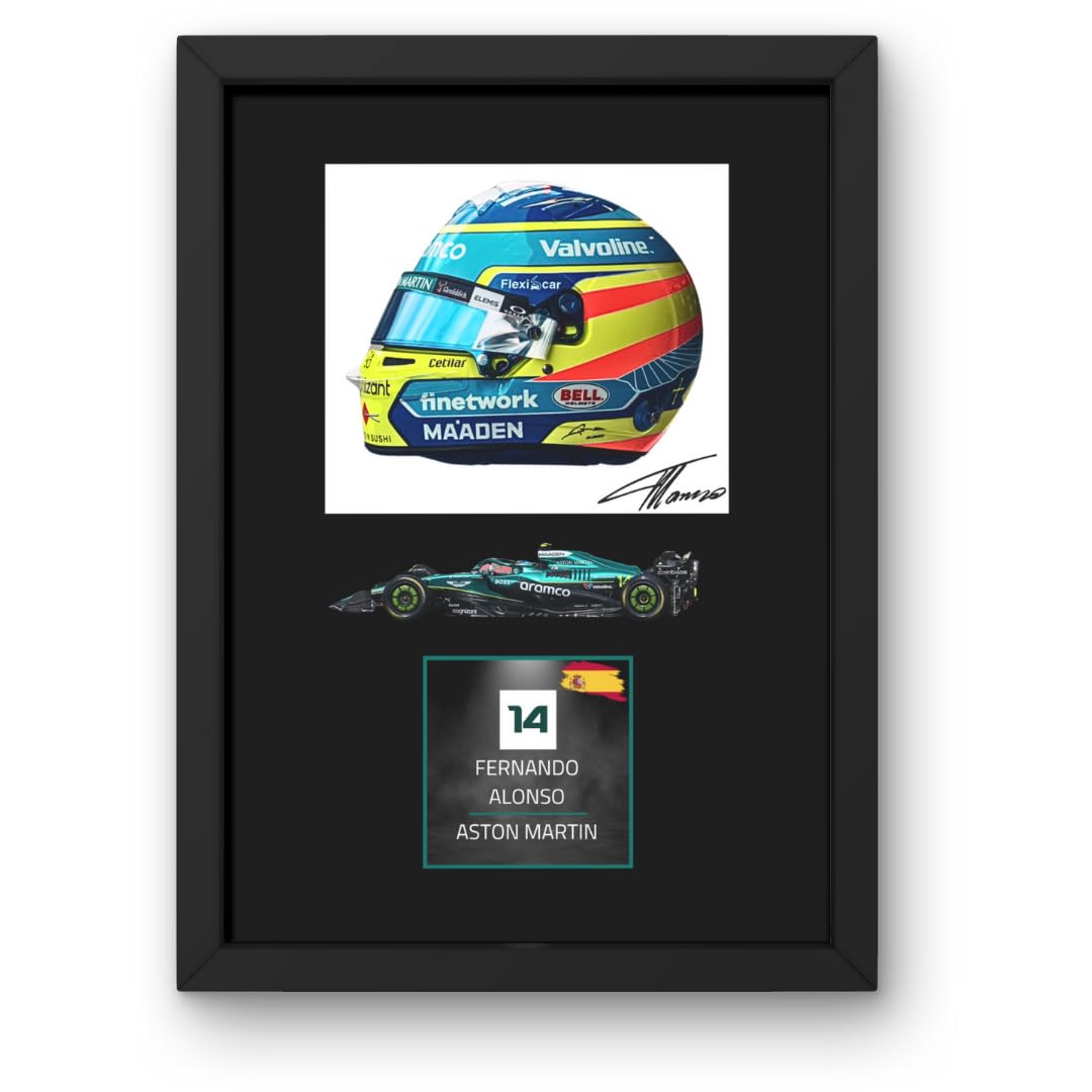 Lap Legends Car 2025 Fernando Alonso 2025 Framed Display Gift With Reproduced Digital Signature (Car)