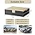 SOONWIND Heavy Duty Waterproof Outdoor Patio Furniture Covers - All Weather Protection for Sectional Sofa, Dining Table & Chair Set, Protector Cover (Beige & Black, Rectangular-110" L x 83" W x 28"H)