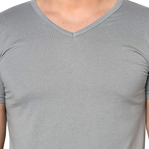 Image of Men's Cotton Blend Half Sleeve V Neck Tshirt