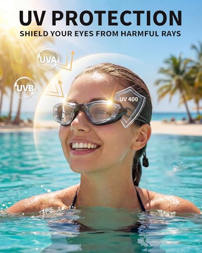 Image of Aegend Swim Goggles, Swimming Goggles No Leaking Full Protect Adult Youth