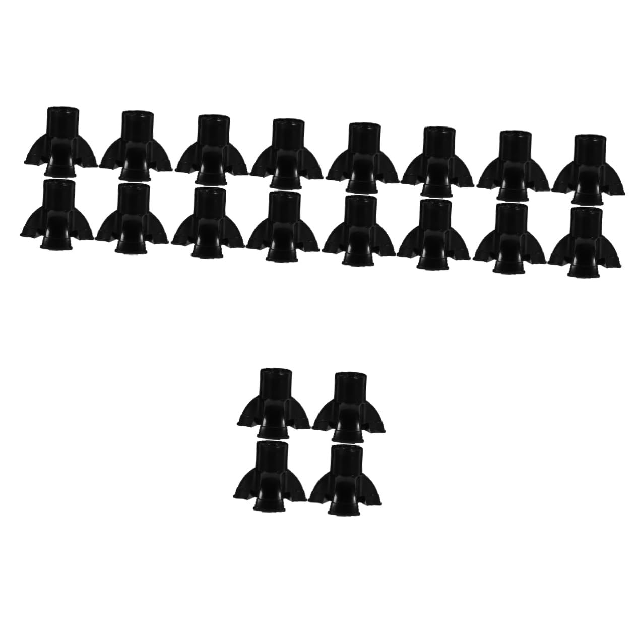 5 Sätze Krücken Gehen Stock Tipps Wandern Beschützer Trekkingstöcke Anti-rutsch-spitze Trekking -polfußabdeckungen Zubehör Für Spazierstöcke Pvc Black 4 Stück * 5