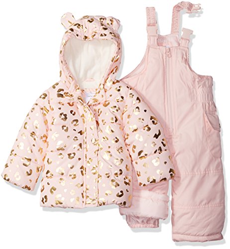 Carter's Baby Girls 2-Piece Heavyweight Printed Snowsuit With Ears, Leopard Light Pink, 12M #TOP1