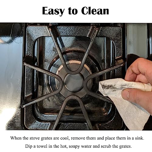 W10447925 Stove Grates Replacement for Whirlpool Stove Parts 8.8 x 8.3 Inches Gas Burner Grate for Maytag Amana Inglis Kirkland Kenmore Range Cooktop Parts Gas Stove Top Range Burner Rack Sets 4 Pcs