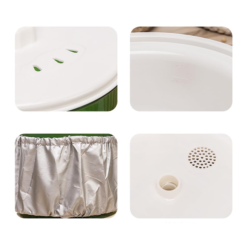 Máquina de brotes de frijol, sistema de cultivo de 2 capas con placa de presión, riego automático de 360°, modo de siembra de 4 estaciones para cultivar brotes de frijol fresco