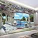 Produktbild Dalxsh Hochwertige 3D Fototapete Villa Schwimmbad Tv Hintergrund Wohnzimmer Schlafzimmer Vliestapete Druck-250X175Cm