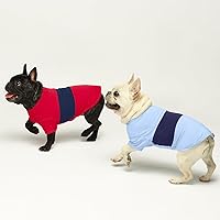 Vista 7 de Fitwarm Paquete de 3 camisas para perro a rayas de bloques de color, ropa de verano para perros pequeños, camiseta transpirable y ligera