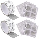 ❤ ampliamente utilizado: el kit de reparación de parches de pantalla también se puede usar para reparar rasgaduras y rasgaduras en mosquiteros de ventanas, puertas de mosquiteros, mallas de carpas, mosquiteros de piscinas, mosquiteros de vehículos recreativos, lonas para acampar y mucho más.
