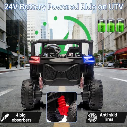 Image of Kid Police 4WD UTV 24V Ride On Toys for Big Kids 2 Seater Ride On Toys Kids
