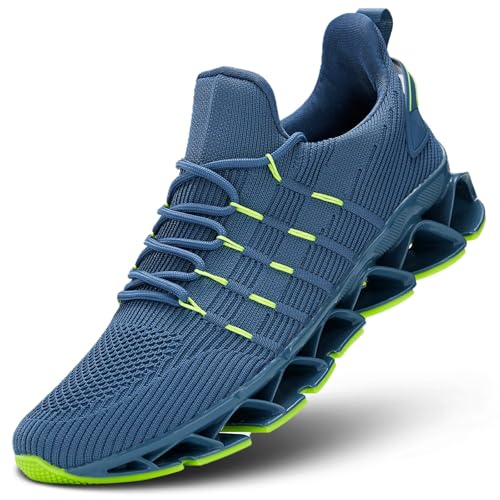 Image of Mens Running Shoes Mesh Breathable Trail Runners Fashion Sport Blade Walking Tennis Sneakers