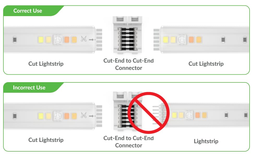 Image of Cable Extensions & Connectors for Nanoleaf Essentials | Cut-End to Cut-End Connector (10 Pack, White)