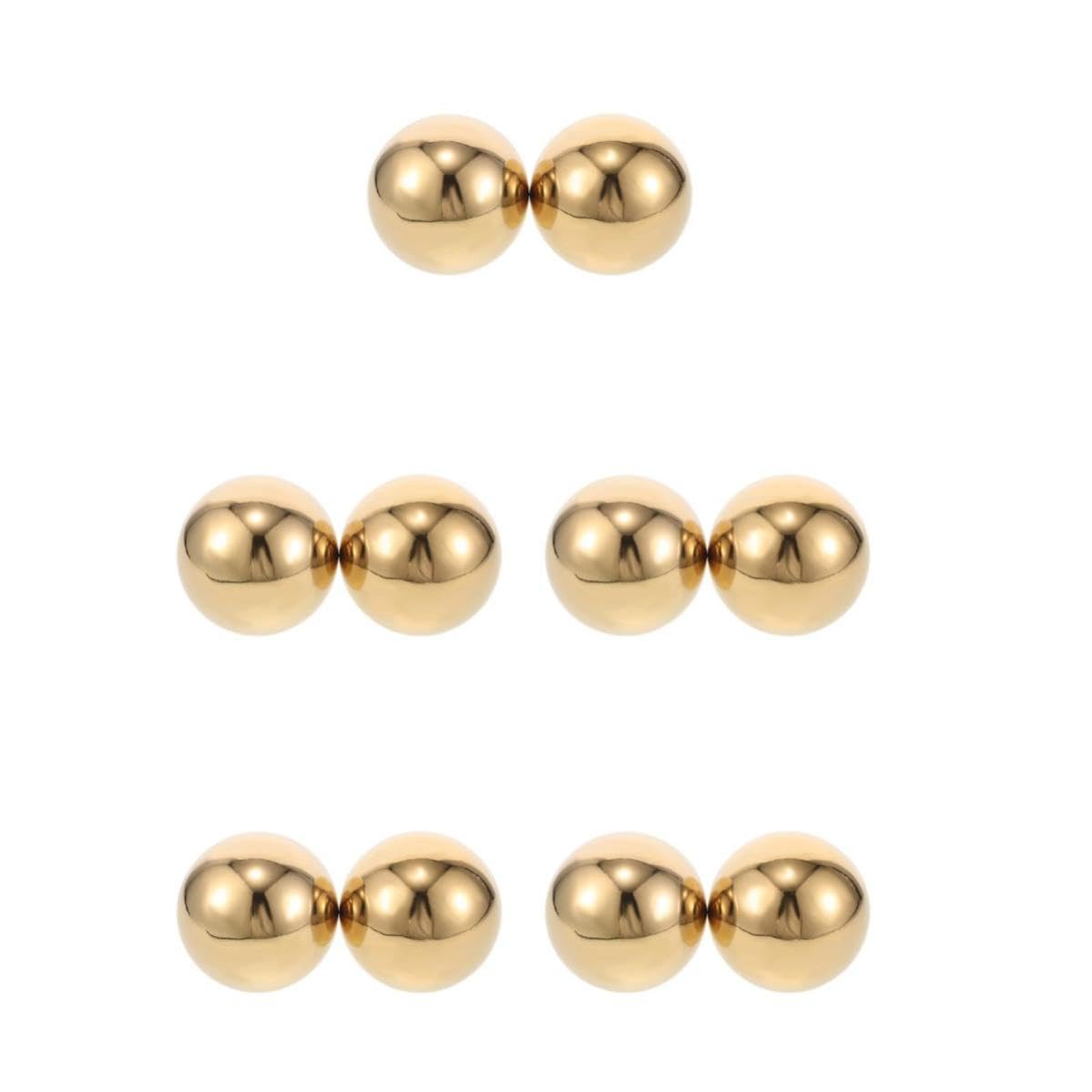 Toddmomy 10 Stück Goldene Edelstahlkugel mit Spiegelpolierter Oberfläche