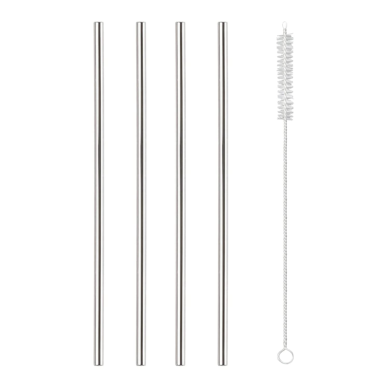 MeeTo Eco Friendly Food Grade Reusable Stainless Steel Metal Long Drinking Straws, Fits Simple Modern Tumbler, Dishwasher Safe, Straw-Pipe Cleaner Long Brush(4 Straight Straw, 1 Cleaning Brush) (B0BR57RGYD) Amazon Price History, Amazon Price Tracker