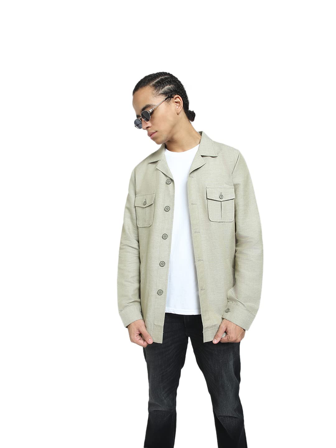 jack & jones Men's Standard Length Solid Slim Fit Notch Lapel Collar Jacket-picture-18