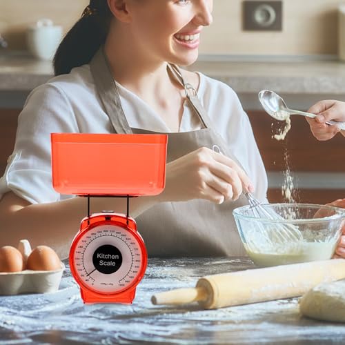 Miniatura 5 de Gradeneve Báscula De Cocina Mecánica De 1 Kg Balanza De Plataforma De Plástico Para Alimentos Accesorio De Cocina Adecuado Para Dietas Y Control De Color Aleatorio