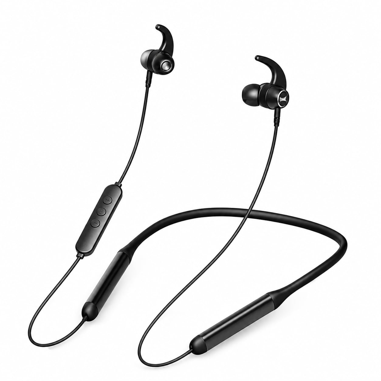 auralix original bluetooth neckband for rocker 330 pro, wireless earphones with clear sound, deep bass audio and comfortable flexible design