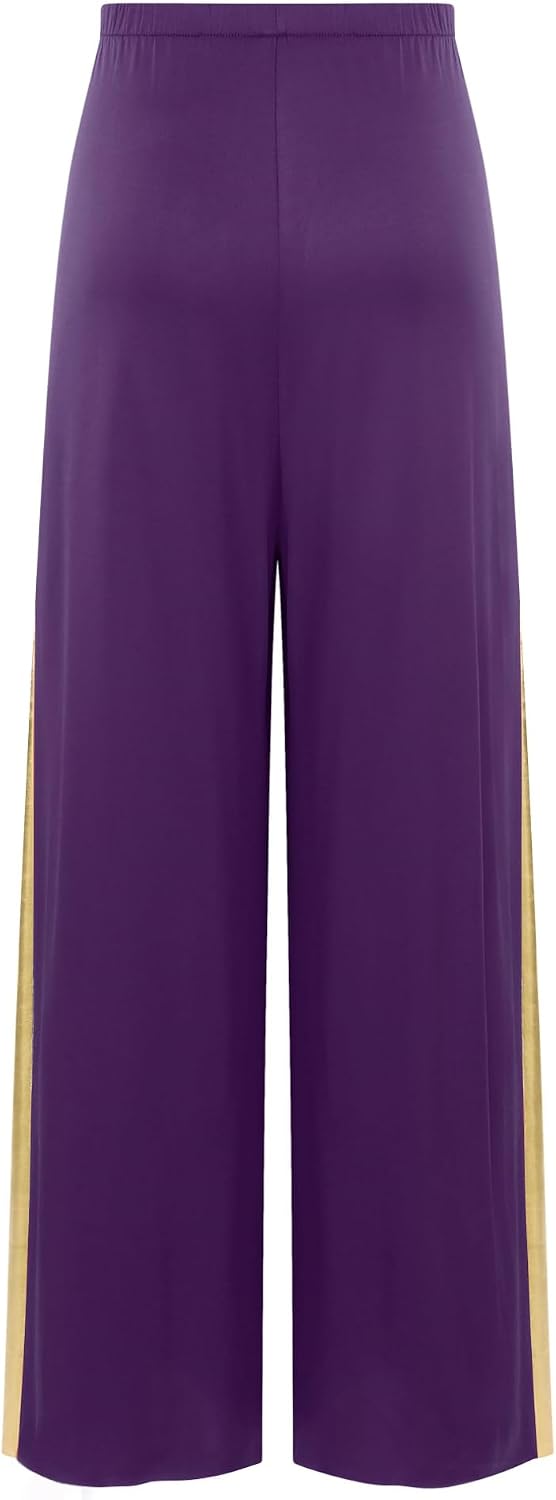 JEATHA Women's Worship Praise Dance Dress Outfit One Shoulder Irregular Hem Costume with Pants