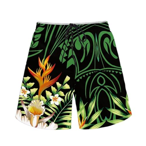 Polynesian Style Prints Workout Shorts Men Shorts for Men Samoa Tropical Tribe Totem Design Custom Men Shorts