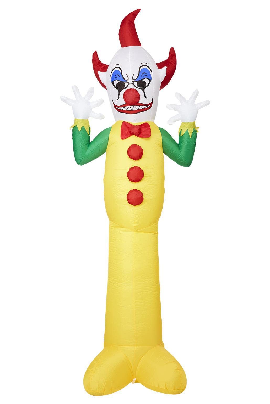 Smiffys 52914 Giant Outdoor Inflatable Clown, 10ft, Unisex Adult, Multi-Colour, One Size