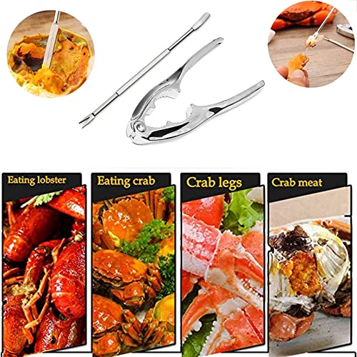 7Pcs Crab Claw Crackers And Tools Set, Seafood Tools Set Crab Leg Crackers And Picks Tools Including 2 Lobster Shell Crackers And 4 Seafood Forks Kit #TOP7