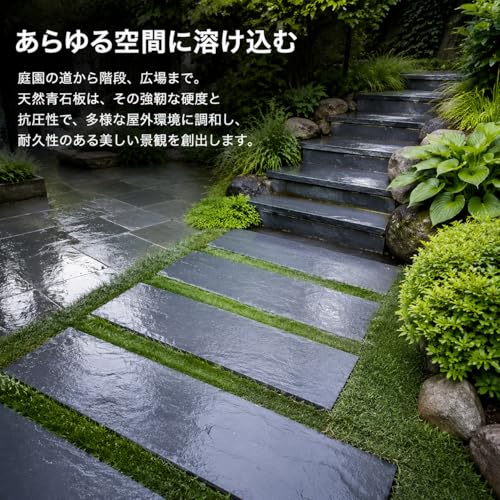 Ziociura Outdoor Stepping Stone Pathway Stone Garden Stone Paving Stone Thick Non-Slip Surface Hard-Wearing Construction Suitable for Landscaping Walkways Patios, 30x100cm, 3-4cm thick - Image 2