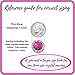 PammyJ Bridal Earrings | 15mm Crystal Round Earrings (Fuchsia)
