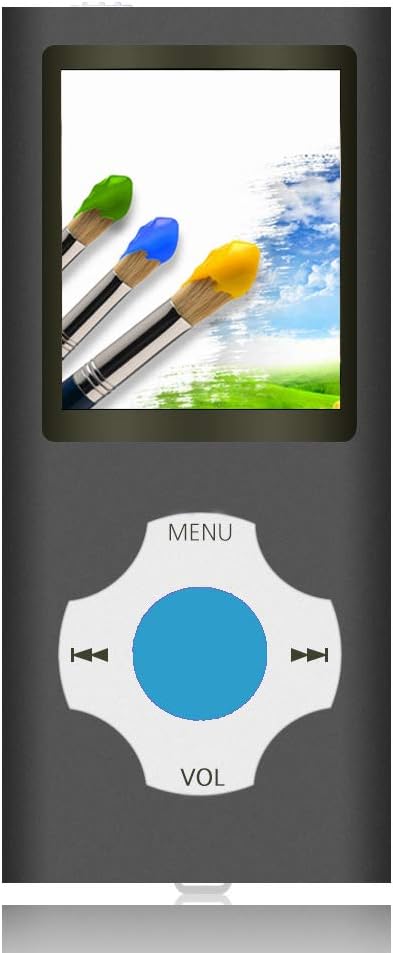 Tomameri - Portable MP3 / MP4 Player with Rhombic Button, Including a 16 GB Micro SD Card and Support Up to 64GB, (Coalblack-in-navyblueButton)