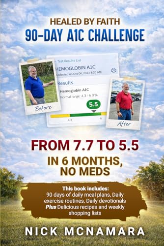 HEALED BY FAITH: 90-DAY A1C CHALLENGE: Drop Your A1C, Reverse Type 2 Diabetes, and Walk in the Healing Jesus Already Paid For (Healed by Faith Series)
