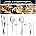 12PCS Stainless Steel Serving Utensils Sets - Large Serving Spoons,Slotted Spoons,Serving Tongs,Appetizer Tongs,Utensills Sets for Buffet Catering Banquet Party (Silver)
