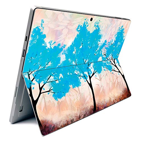 Image of MightySkins Carbon Fiber Skin for Microsoft Surface Pro 7 - Blue Woods | Textured Carbon Fiber Finish | Easy to Apply, Remove, and Change Styles | Made in The USA