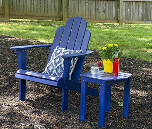 Linon Blue Indoor Outdoor Jayde Adirondack End Table #TOP6