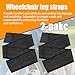 2-Pack Wheelchair Leg Straps – Durable Polyester Foot & Calf Restraints with Elastic Adjustability – Quick‑Release Seatbelt Safety Accessory for Wheelchair Accessories