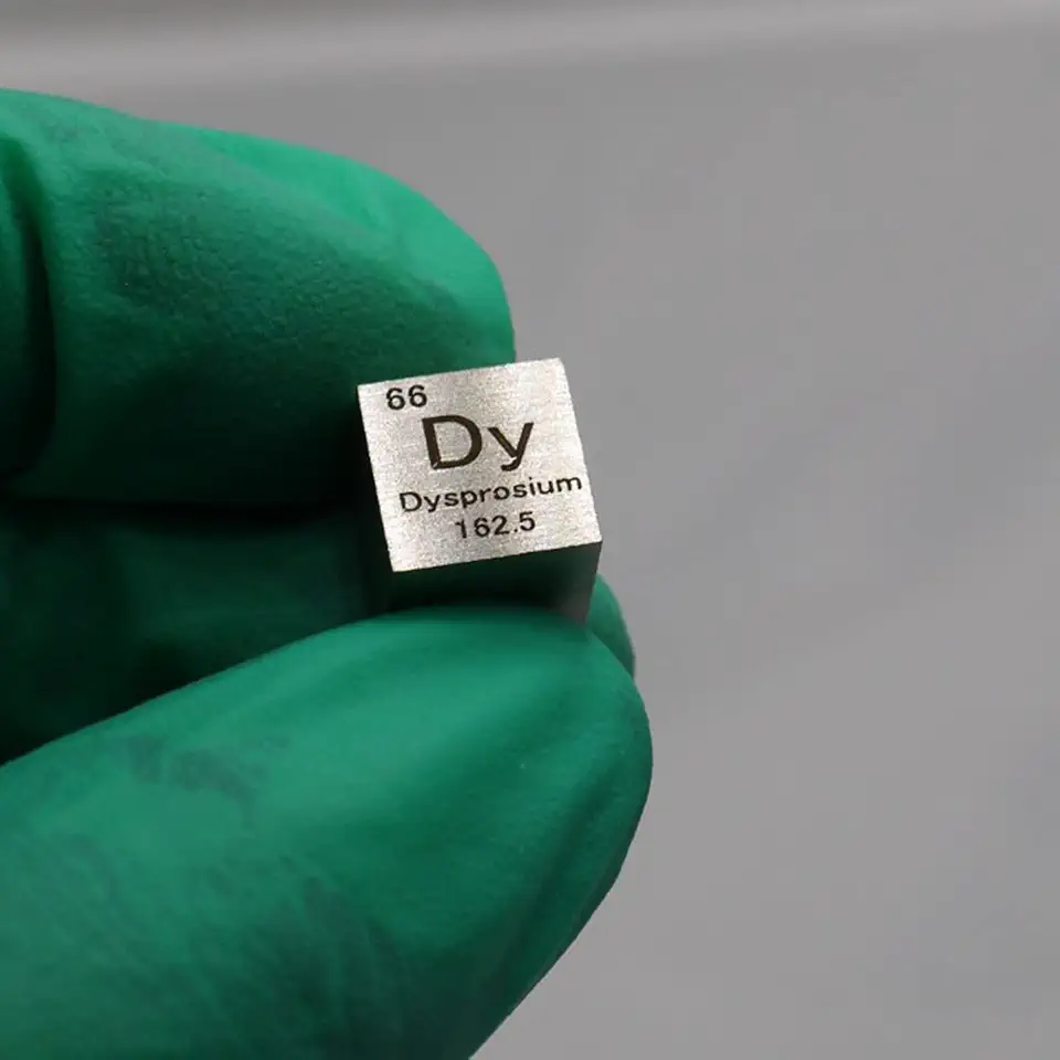 Dysprosium 10mm Density Cube for Element Collections Lab Experiment Material Hobbies Simple Substance Block Display DIY 1pcs