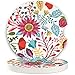 Small 2.56" Absorbent Car Coasters 2 Pack, Auto Coasters for Cup Holders, Ceramic Car Accessories Coasters Absorb Spills to Keep Cupholders Clean.(Sunflower)