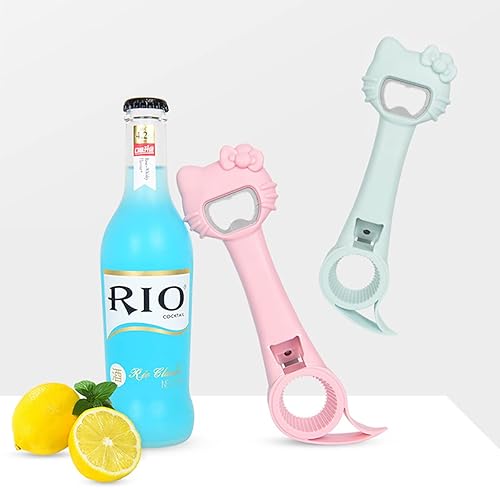 Miniatura 7 de Abridor de botellas 4 en 1 abridor de latas 2 piezas multifunción para abridor de tarros herramientas de barra de utensilios de cocina abridor de